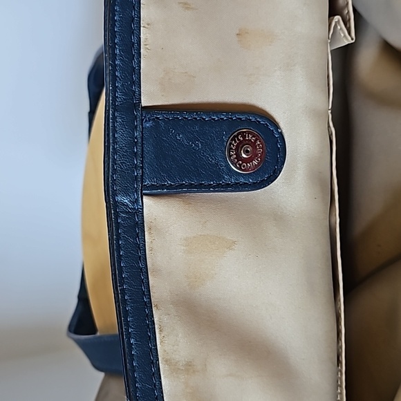 COACH PENELOPE SIGNATURE KHAKI BLUE HANDBAG purse - Picture 7 of 8